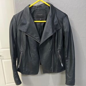 Black leather jacket